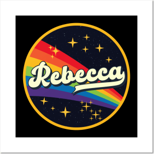 Rebecca // Rainbow In Space Vintage Style Posters and Art